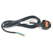 UK Plug to Free End 2M 5A Black