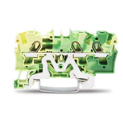 Wago 2004-1307 3 Conductor Terminal Block Green/Yellow