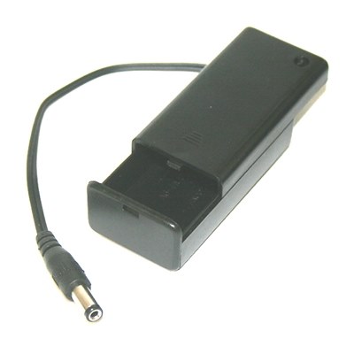 9V Battery box with switch & DC plug SBH-9VAS-150mm