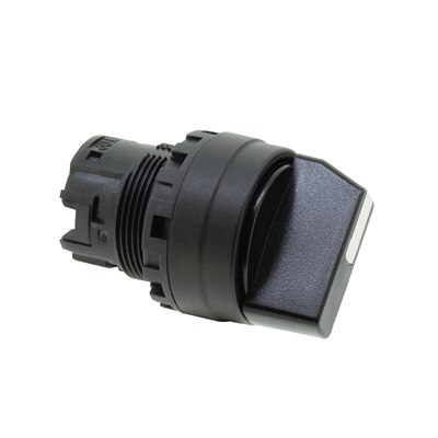 22mm 2 position maintained selector operator Black bezel - YW1S-2