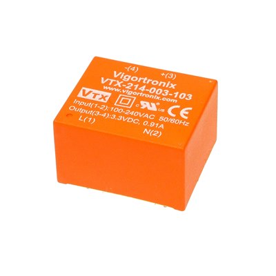 3.3V 3 Watt AC-DC Converter ﻿VTX-214-003-103