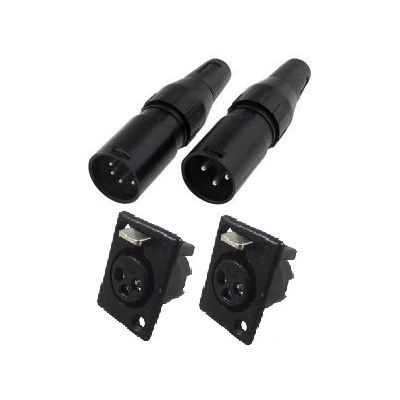 3 pole XLR free plug 709-0300